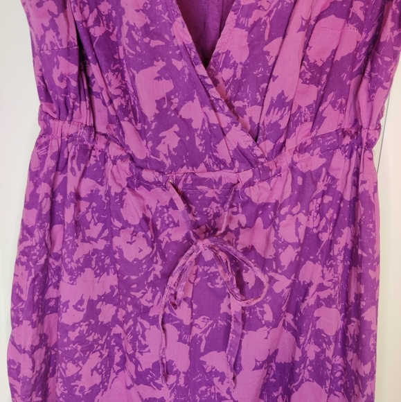 Eddie Bauer Purple floral midi dress size 8 - Picture 2 of 4